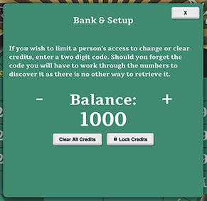 Pig Wheel App Main Set Bank Panel
